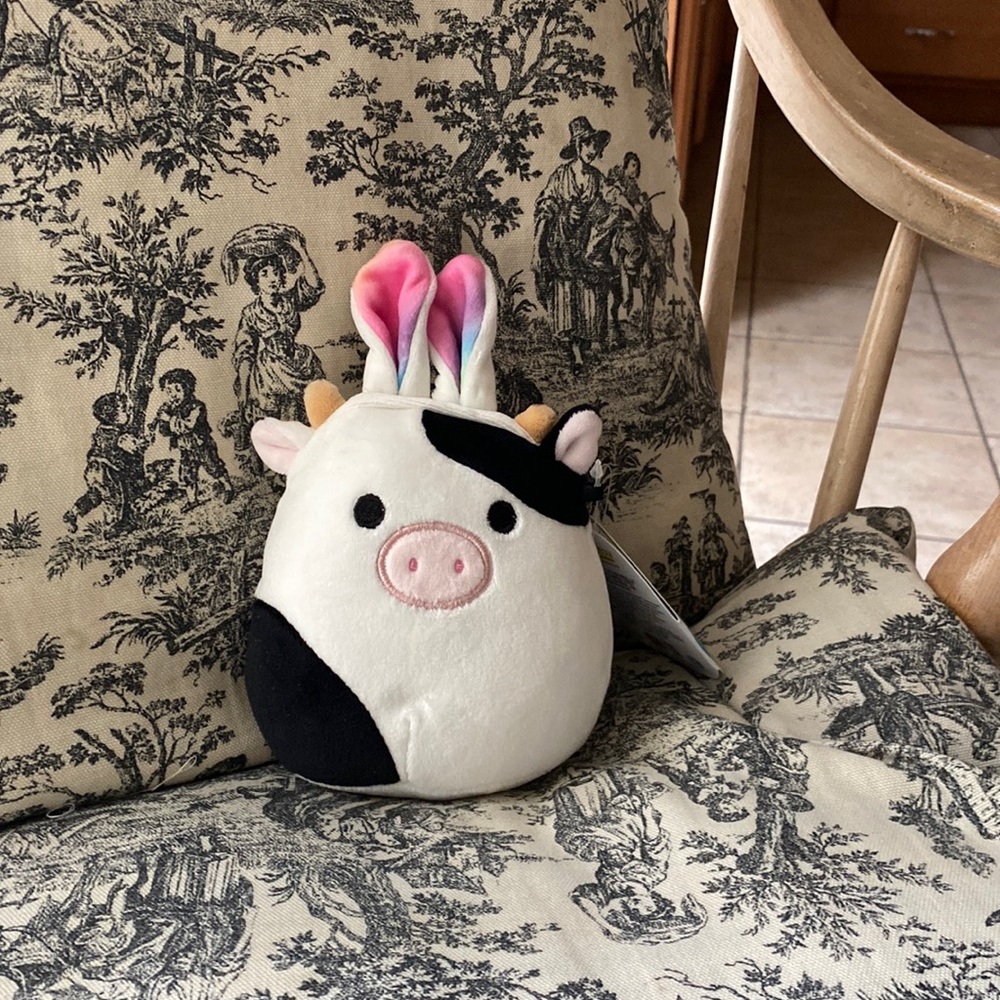 Squishmallow connor the cow Easter 2022 with Bunny Ears